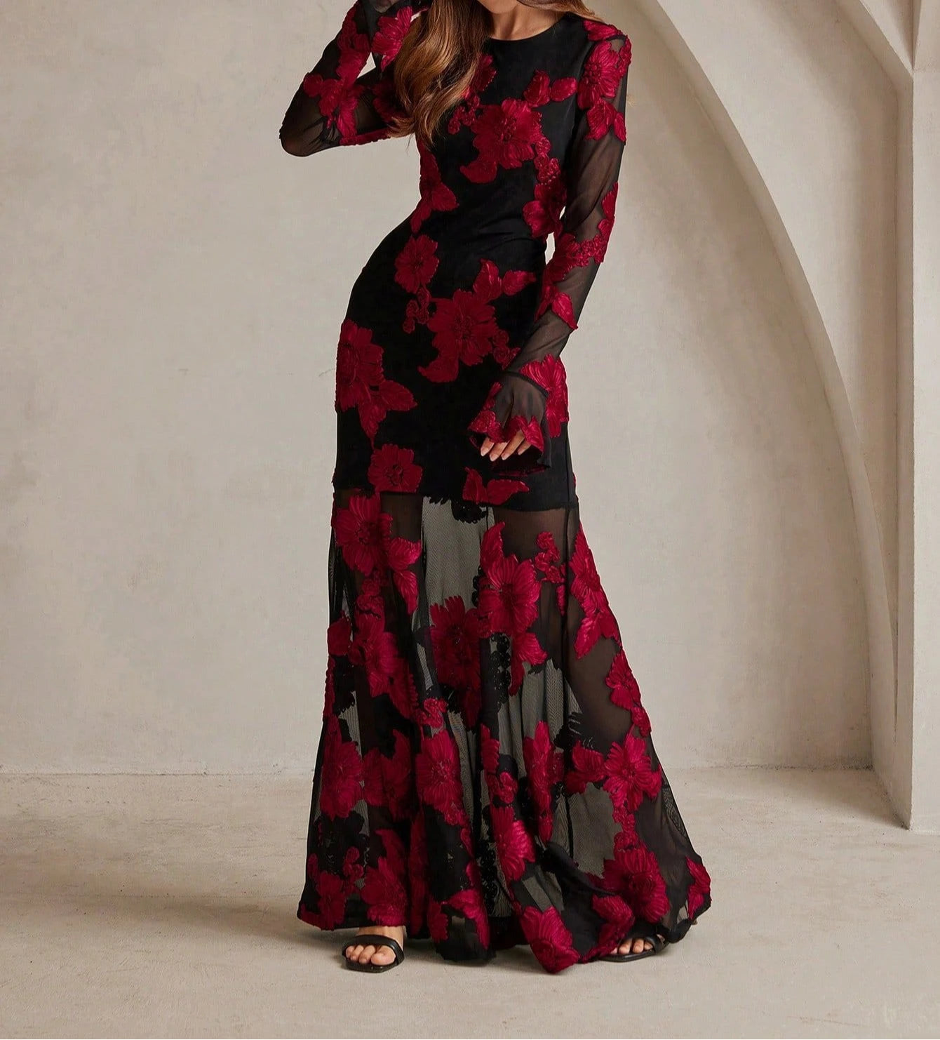 Elegant Dress Dress for Women 2025 Spring Collection Waist V-neck Jacquard Embroidered Dress