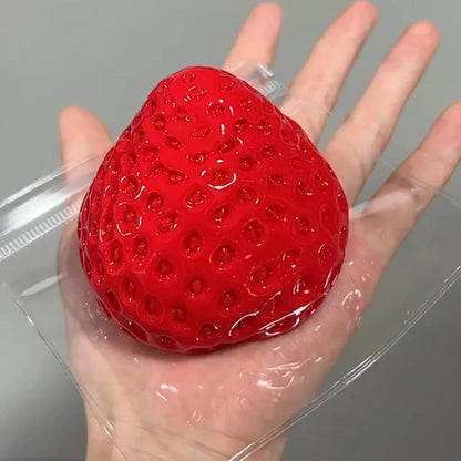 1pcs Taba Squishies Strawberry Fruit Squeeze Toys Kawaii Sticky Stress Fidget Toy Gift Perfect Desk Accessory for Kids Adults