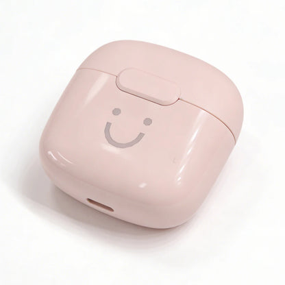 Cute Smile Macaron TWS Bluetooth Earphones Half In-Ear Wireless Headphones Long Battery Life Fashion Headset For Girls Students