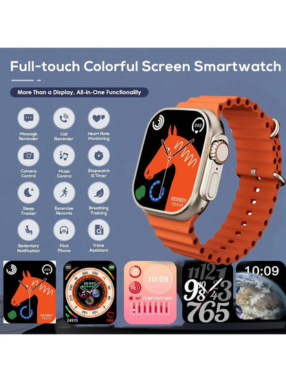 Smart Watches for Men Women with Case and 7 Watch Bands, 2.07" HD Touch