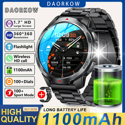 Smart Watch LED Flashlight Outdoor KT88 Compass Wireless call Men Multi-Sport