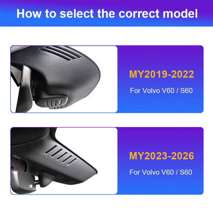 4K Dash Cam For VOLVO XC90 XC60 XC40 S90 V90 S60 V60 S80 XC70 C40 EC40, Plug and Play Dashcam Camera Wifi Car DVR For Polestar 2