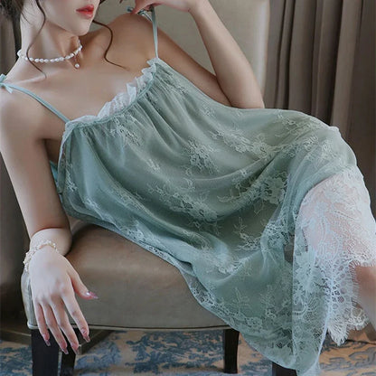 Plus Size Lingerie Lace Babydoll Chemise Nightgown Nighty