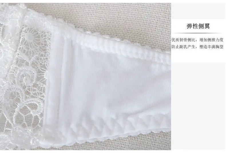 New Arrival Sweet Spicy Lace Lingerie Set Ultra Thin Half Cup Push Up Bra Soft Underwire Anti Sag Comfortable Women Wear