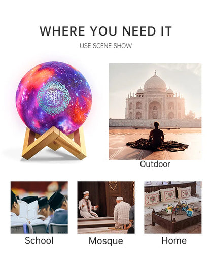 Quran Azan Islamic Muslim Koran Arab Ramadan Wireless Bluetooth Speaker Portable Bright Night Light Holy Lamp Arabic Islam Sound