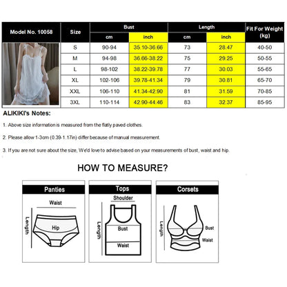 Plus Size Lingerie Lace Babydoll Chemise Nightgown Nighty