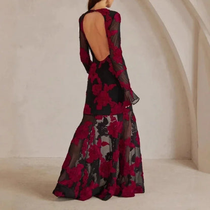 Elegant Dress Dress for Women 2025 Spring Collection Waist V-neck Jacquard Embroidered Dress
