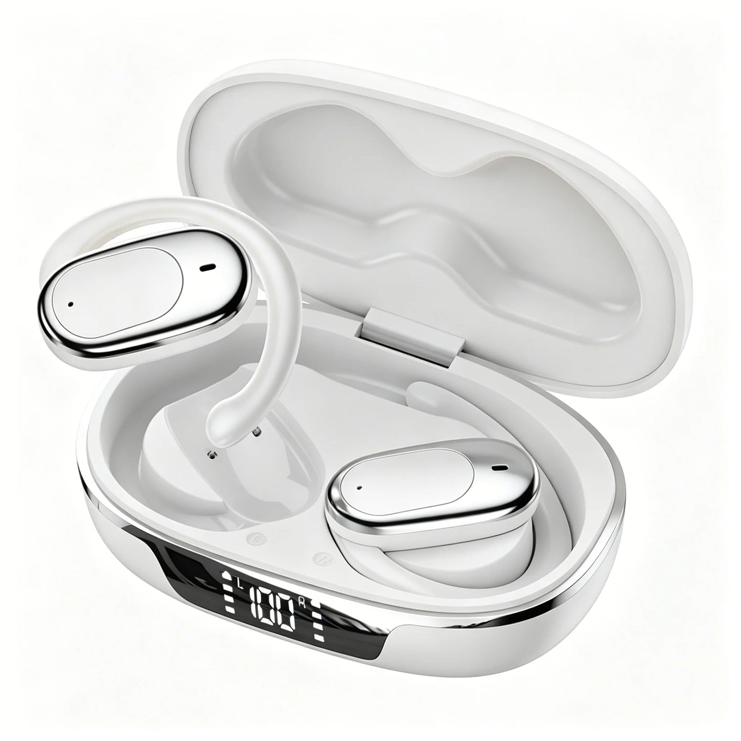 New Wireless Headphones Bluetooth 5.4 Earphones True with Mic Button Control Noise Reduction Sports Earhooks Waterproof Headset