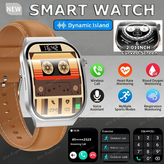 Watch Heart Rate Health Monitoring Watches Wireless BT Call Outdoor Sports Smartwatch HW12