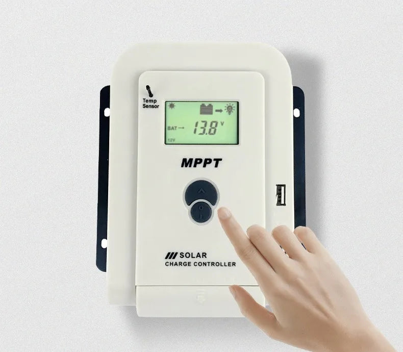 MPPT Solar Charge Controller 10A20A30A40A50A60A Smart LCD Charging 12V24V Auto Photovoltaic Controller Bluetooth