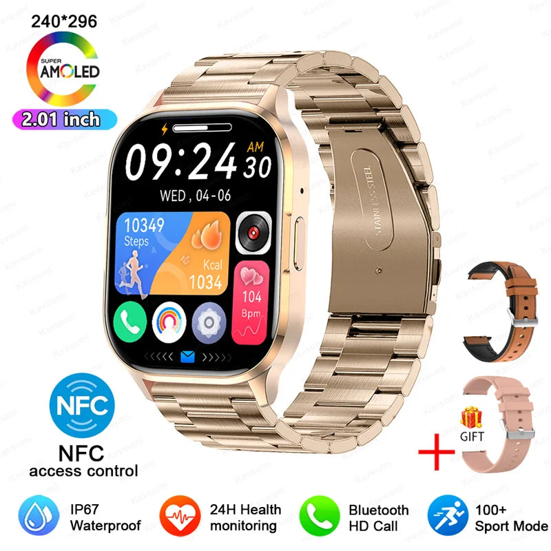 Ultra Thin Smart Watch Man Women Screen Always Display Time Sports