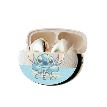 Cartoon Lilo & Stitch Angel TWS Wireless Earphones Bluetooth 5.3 Dual MIC Stereo Noise Reduction Bass HIFI Touch Control Earbuds