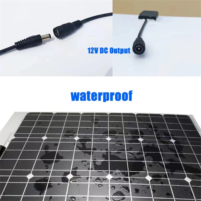 110/220V Solar Power System 18W Solar Panel Battery Charge 30A Controller 6000W 12V 220V Inverter Complete Power Generation Kit