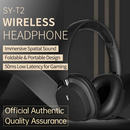 TRSYPHXM 2025 new Head mounted wireless Bluetooth earphones SYT2 large earmuffs HIFI gaming trend fashion portable earphones