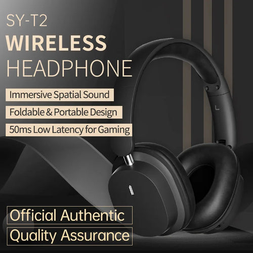 TRSYPHXM 2025 new Head mounted wireless Bluetooth earphones SYT2 large earmuffs HIFI gaming trend fashion portable earphones