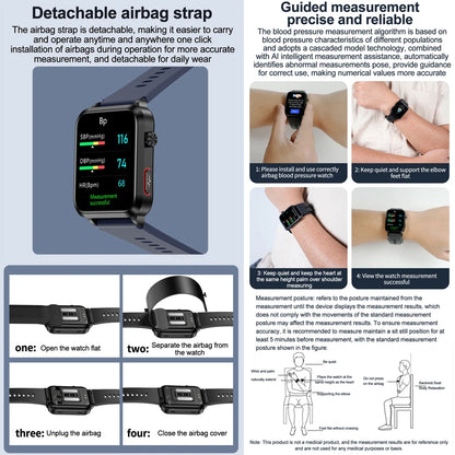 2026 New Airbag Smart Watch man air Pump ECG True Accurately Blood Pressure