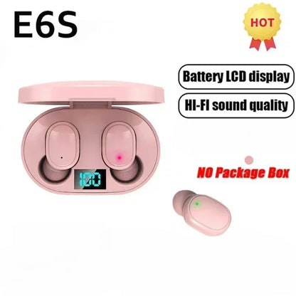 TWS E6S Wireless Earbuds Bluetooth Headphones Wireless Bluetooth Earphones  Noise Cancelling Earphones with Mic