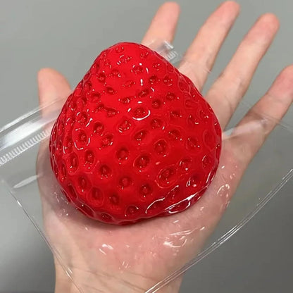 1pcs Taba Squishies Strawberry Fruit Squeeze Toys Kawaii Sticky Stress Fidget Toy Gift Perfect Desk Accessory for Kids Adults