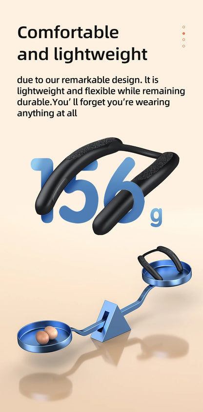 Rockmia EBS-910 New Wearable Wireless Neckband Speaker Bluetooth 5.3 AAC Code True Wireless Stereo Music Box TF Card Slot Type C