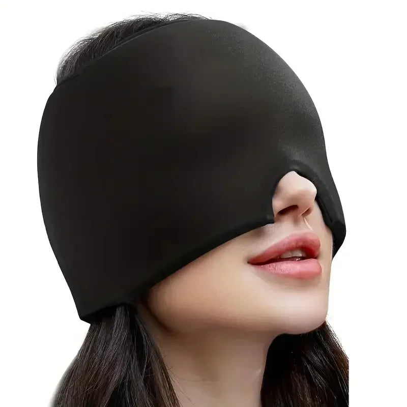 1-Piece Migraine Hat Cooling Gel Headband with Cryo-Therapeutic Sleep Mask, Cold Therapy Cap for Hangover Symptom Relief, Lightweight Breathable Fabric for Migraine Sufferers (Beauty & Personal Care), Cryo-Therapeutic Sleep M