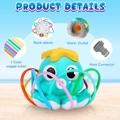 Water Spray Toy Hydrant Sprinkler Outdoor Backyard Garden Water Toys Summer Yard Cartoon Splash Sprinkler Baby Bath Toy for Kids