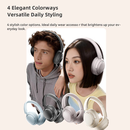 HaaYot Over Ear Headphones Bluetooth 6.0 50dB Active Noise Cancelling 170H Battery Life 5-Mic ENC Low Latency Wireless Headsets