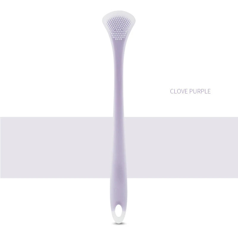 Tongue Cleaning Brush Soft Silicone Tongue Cleaning Tool Double Side Cleaning Massage Tongue Scraper Oral Health Care Tool