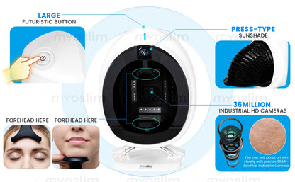 AISIA Q1 3D AI Facial Skin Analyzer Detection Skin Problem Diagnosis 8 Spectrum Professional Analysis Beauty Salon Equipment