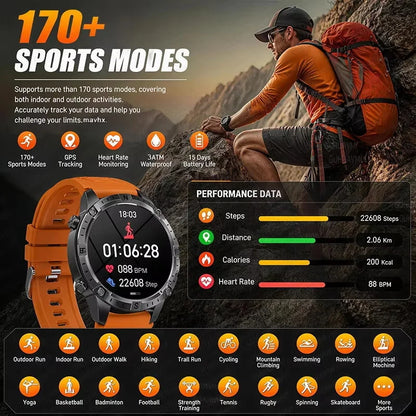 Waterproof Compass BT Call Swim Sports Bracelets For Men
