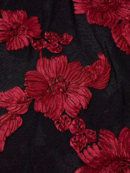 Elegant Dress Dress for Women 2025 Spring Collection Waist V-neck Jacquard Embroidered Dress