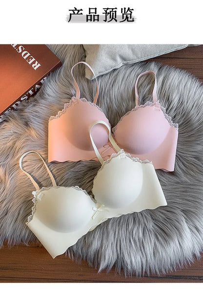 Hot Selling Ladies Push Up Bra Set Seamless Wireless Support Anti-Sagging Comfort Lingerie S-XL for Young Women Soft Daily Wear