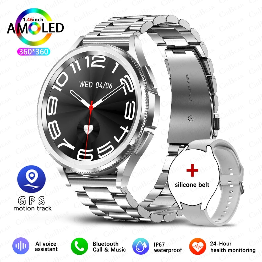 Men's Outdoor Sports 100+ Sport Modes IP68 Waterproof Watch AMOELD HD Screen Smartwatch