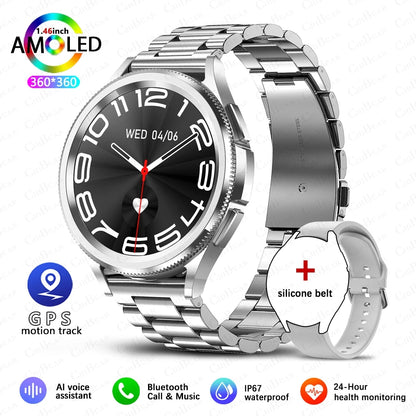 Men's Outdoor Sports 100+ Sport Modes IP68 Waterproof Watch AMOELD HD Screen Smartwatch