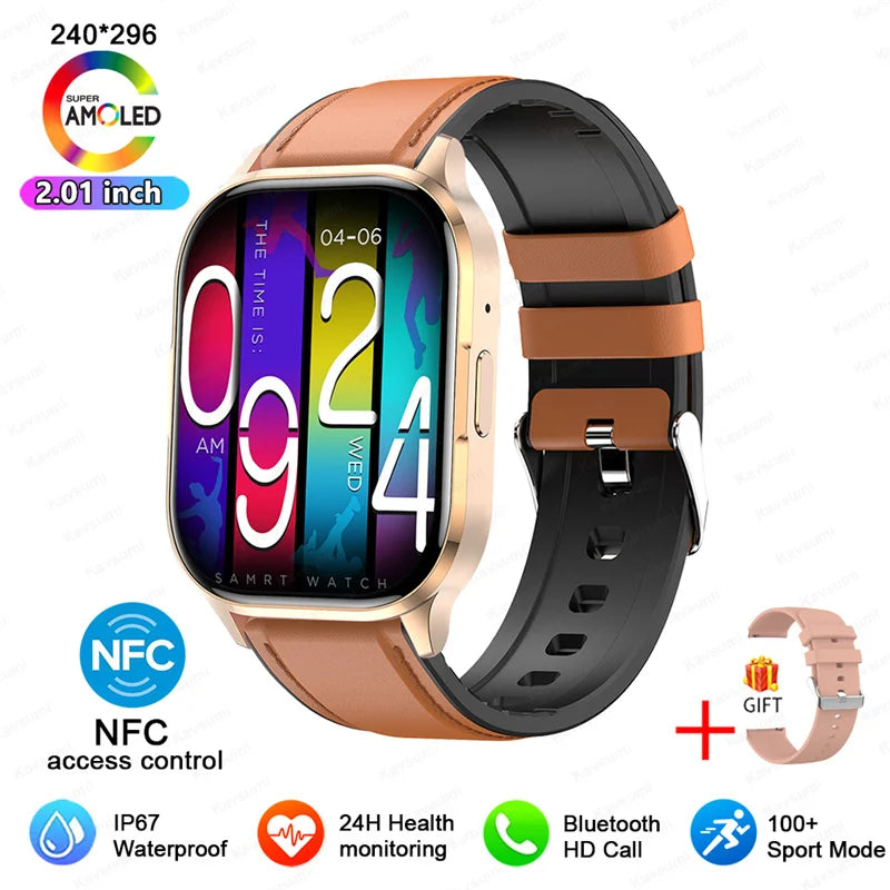 Ultra Thin Smart Watch Man Women Screen Always Display Time Sports