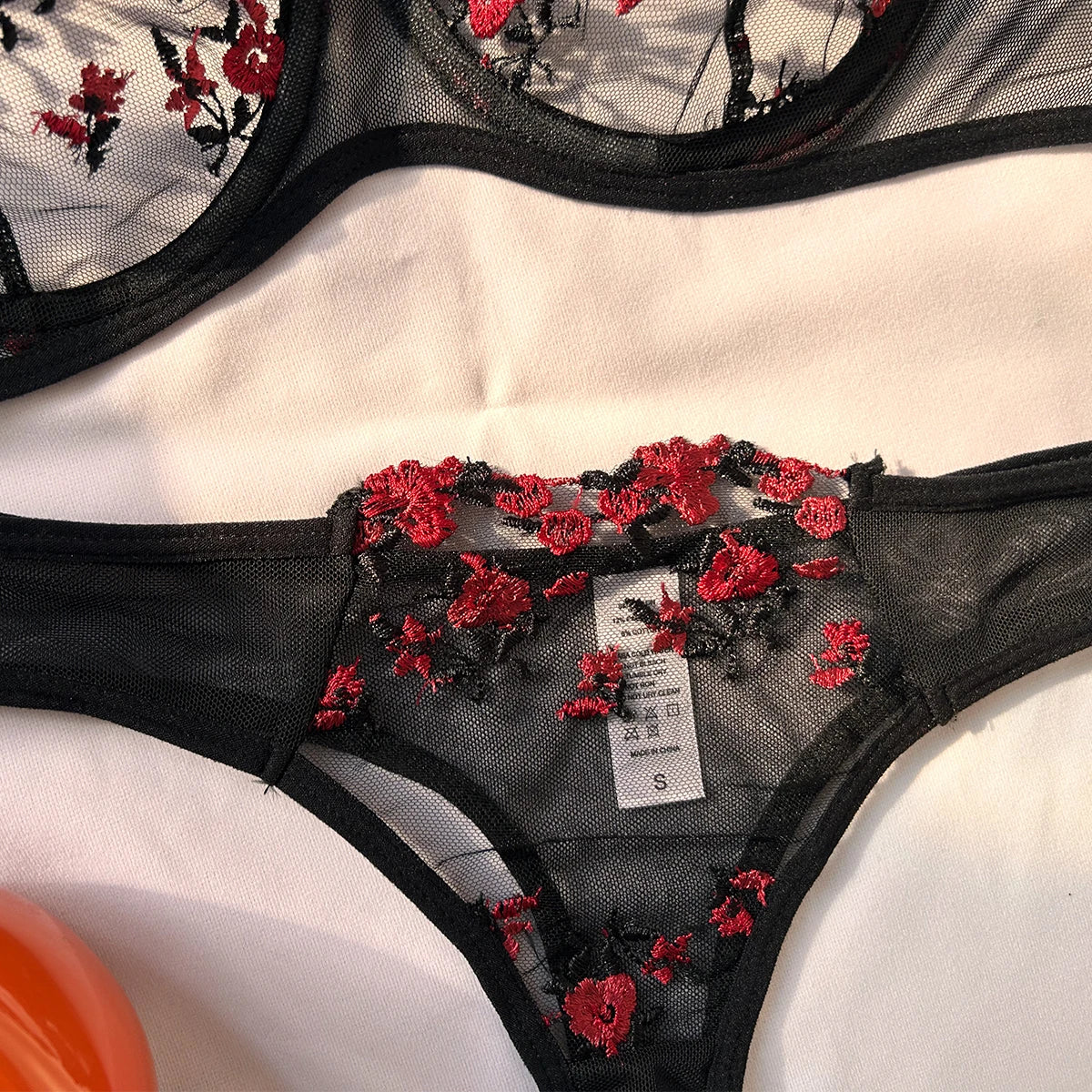 Women Sexy Emotional Underwear Set Exotic Embroidered Printed Brassiere Push-Up Thin Bralette Lingerie Sleepwear Set