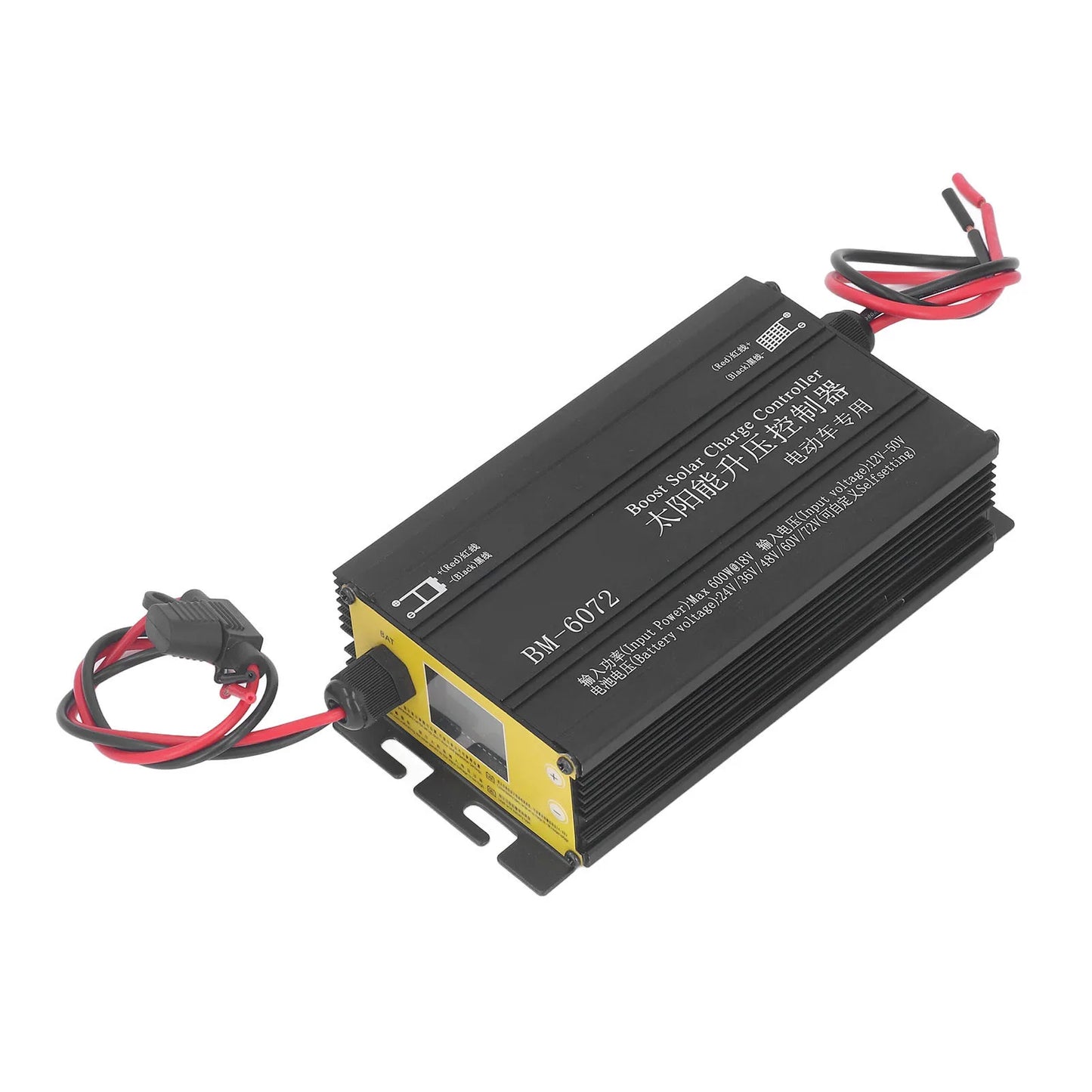 600W MPPT Boost Solar Charge Controller 12‑50V Input LCD Display Step Up Solar Charging Controller 24V 36V 48V 60V 72V
