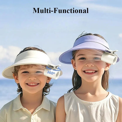 Car Clip Fan 360° Rotatable 100 Speed Wind 12V USB Rechargeable Electric Fan Low Noise Mini Fan Clamp Anywhere
