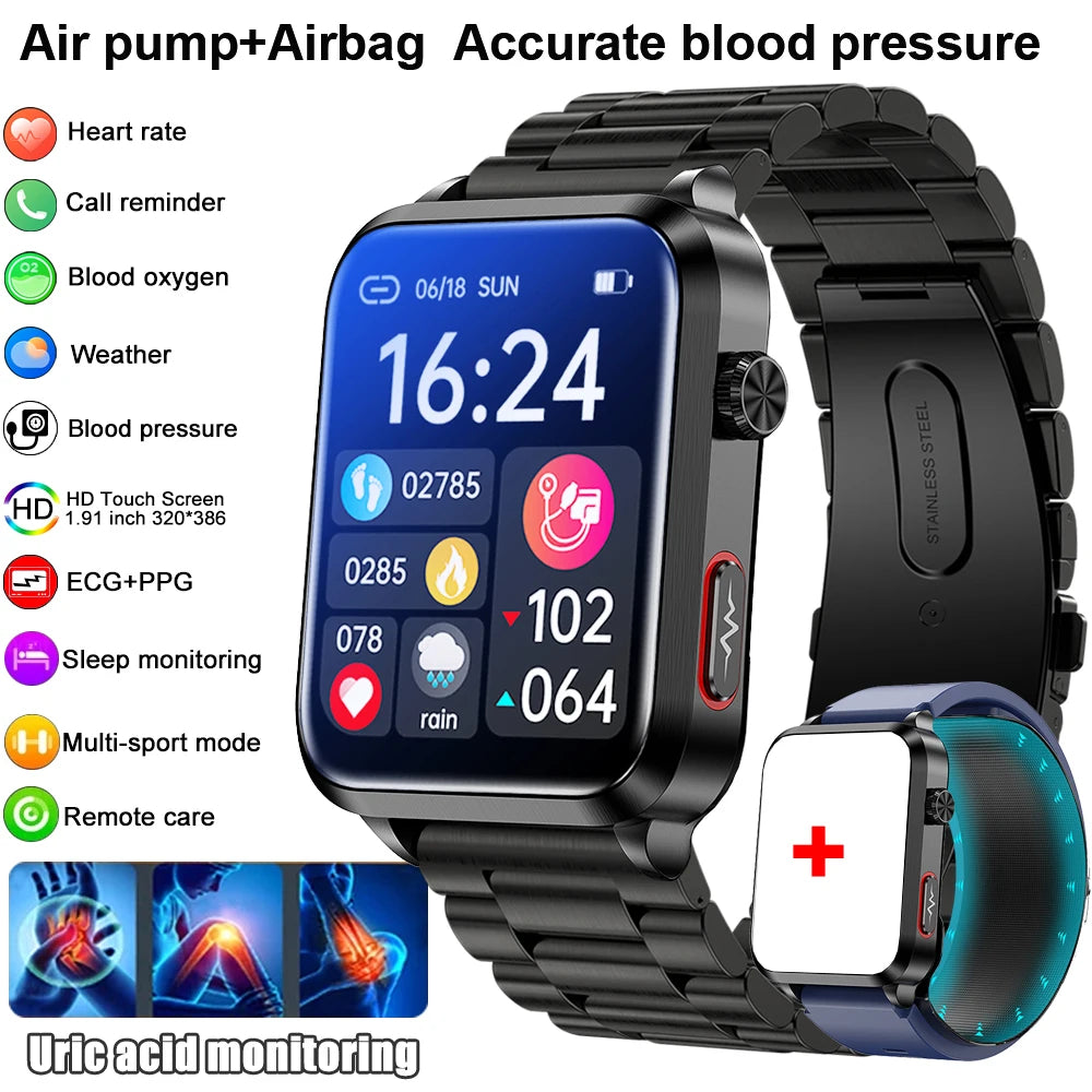 2026 New Airbag Smart Watch man air Pump ECG True Accurately Blood Pressure