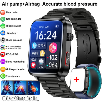 2026 New Airbag Smart Watch man air Pump ECG True Accurately Blood Pressure