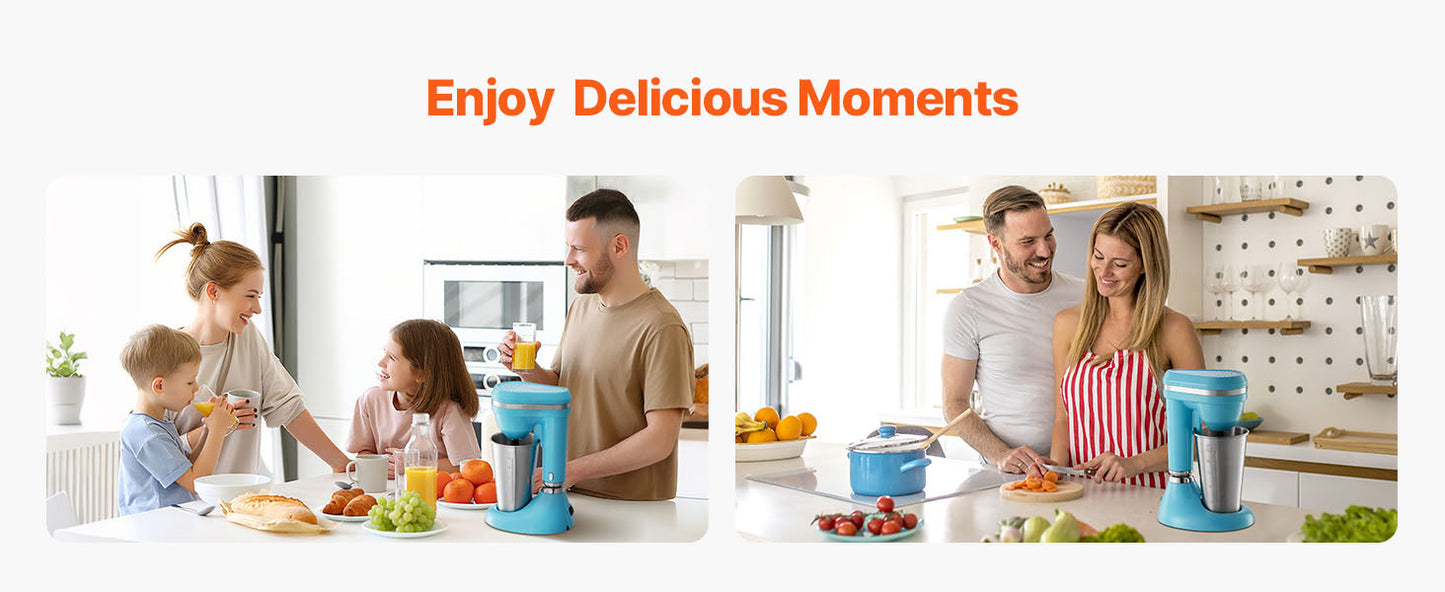 SucceBuy Milkshake Maker 100W Single Head Drink Mixer Blender Machine Dual-Speed Adjustment Milkshake Blender for Home Kitchen